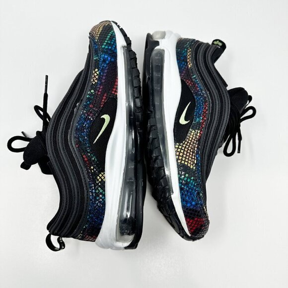 Nike Womens Air Max 97 SE Rainbow Snake Black Multicolor Size 8 - Picture 6 of 11
